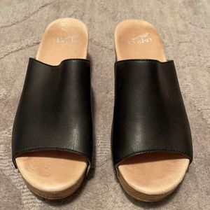 Dansko black mule clogs